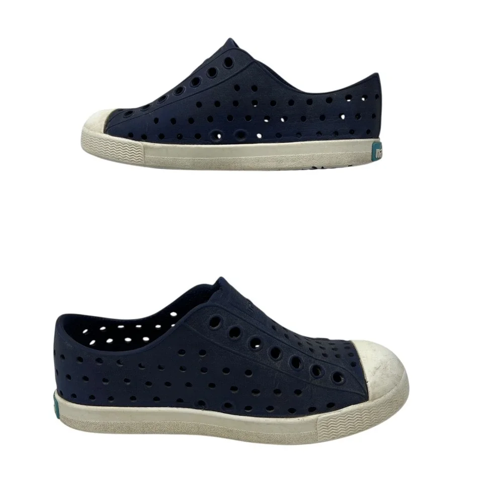Native‎ Kids Jefferson Slip-On Shoes C10 Navy Blue & White Water Summer Shoe 2